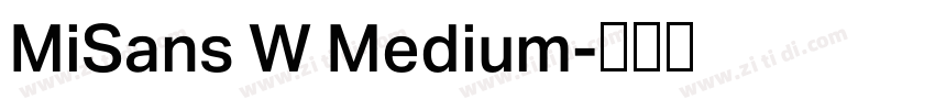 MiSans W Medium字体转换